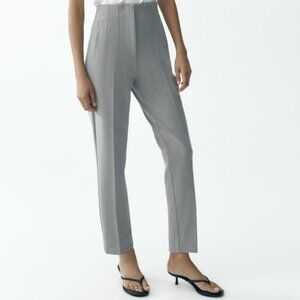 Zara Women's Gray Straight Leg High Waisted Pants